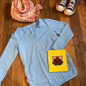 Super soft maternity/nursing henley tee